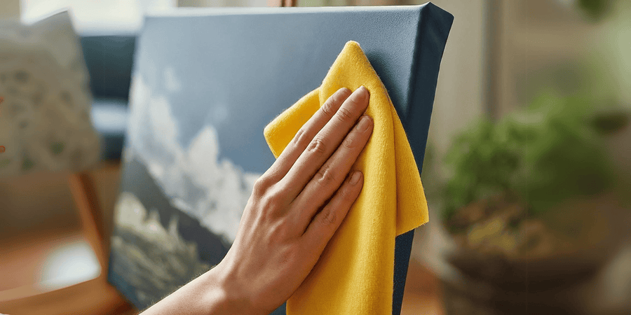 how to clean a canvas print