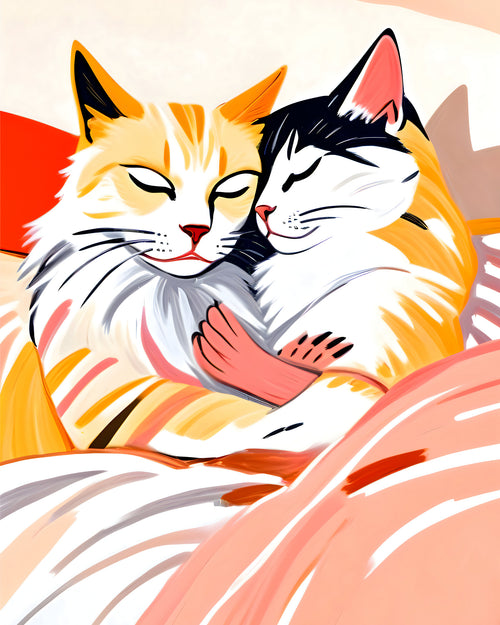 **Cuddling Sweet Cats by Uma Gokhale