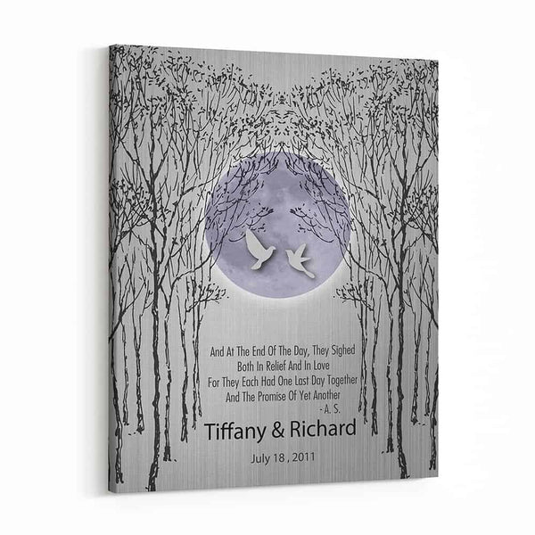 10th Anniversary Tin Full Moon Custom Canvas Prints