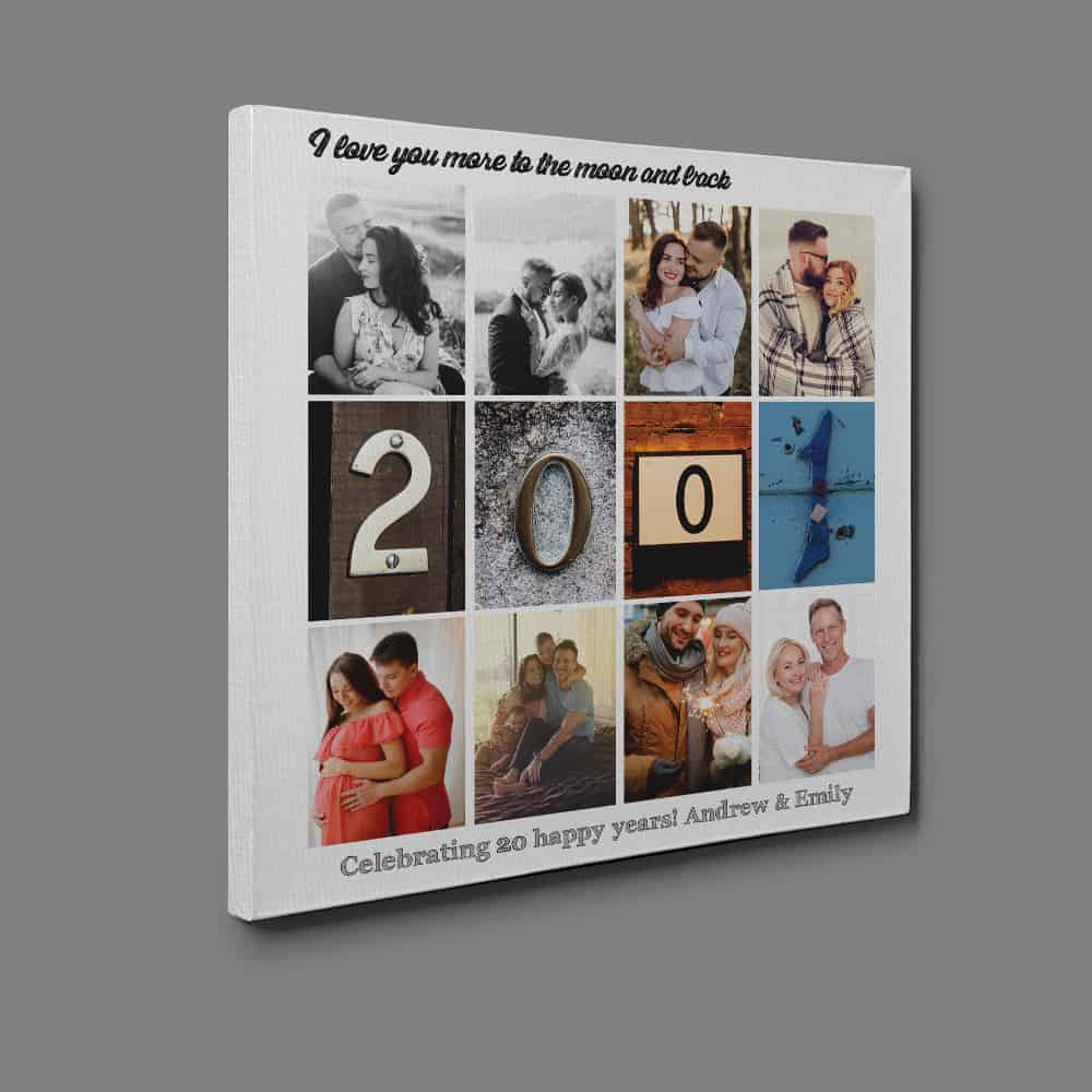 20th-Anniversary-Photo-Collage-Canvas-Print