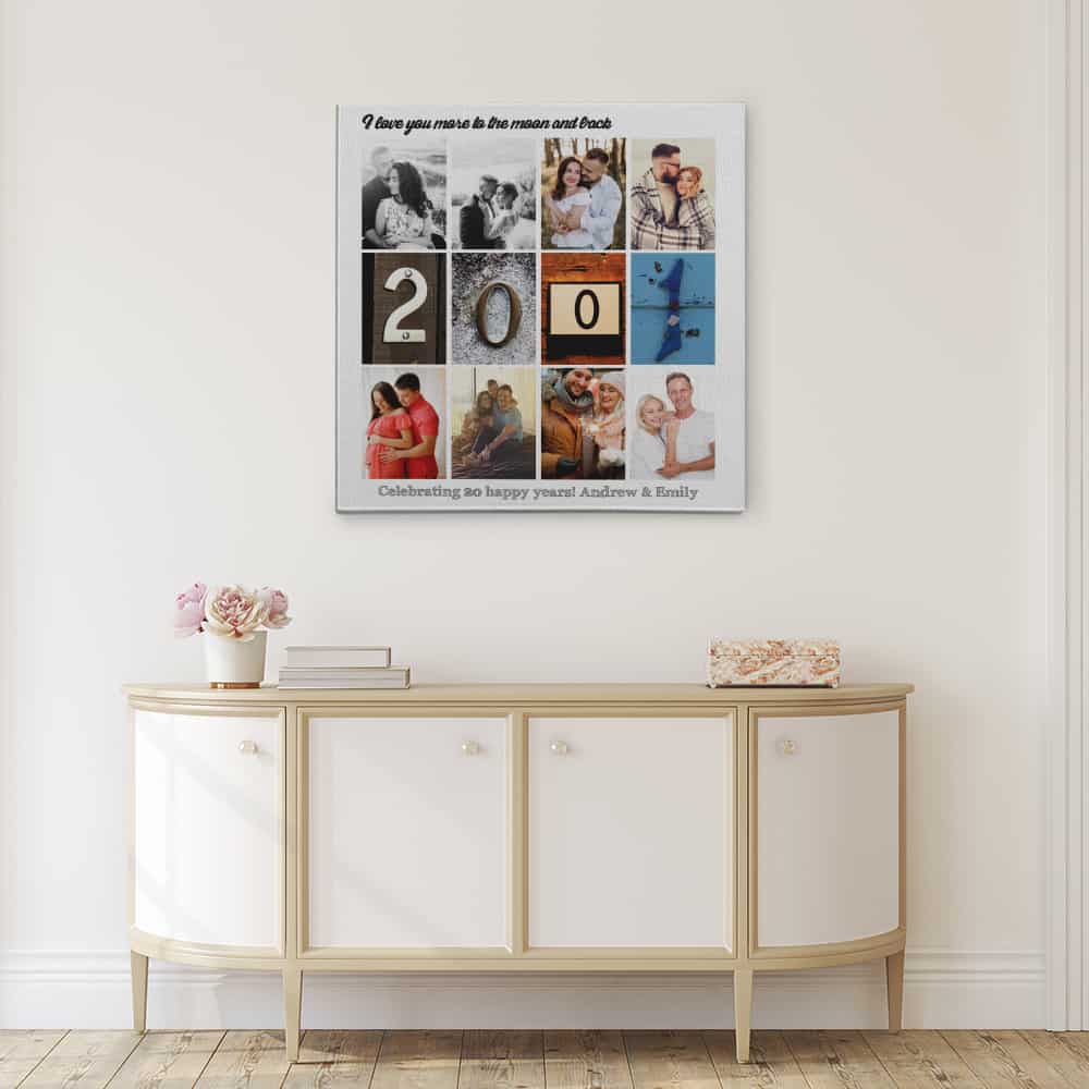 20th-Anniversary-Photo-Collage-Canvas-Print