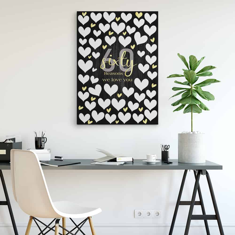 60 Reasons We Love You Canvas Print
