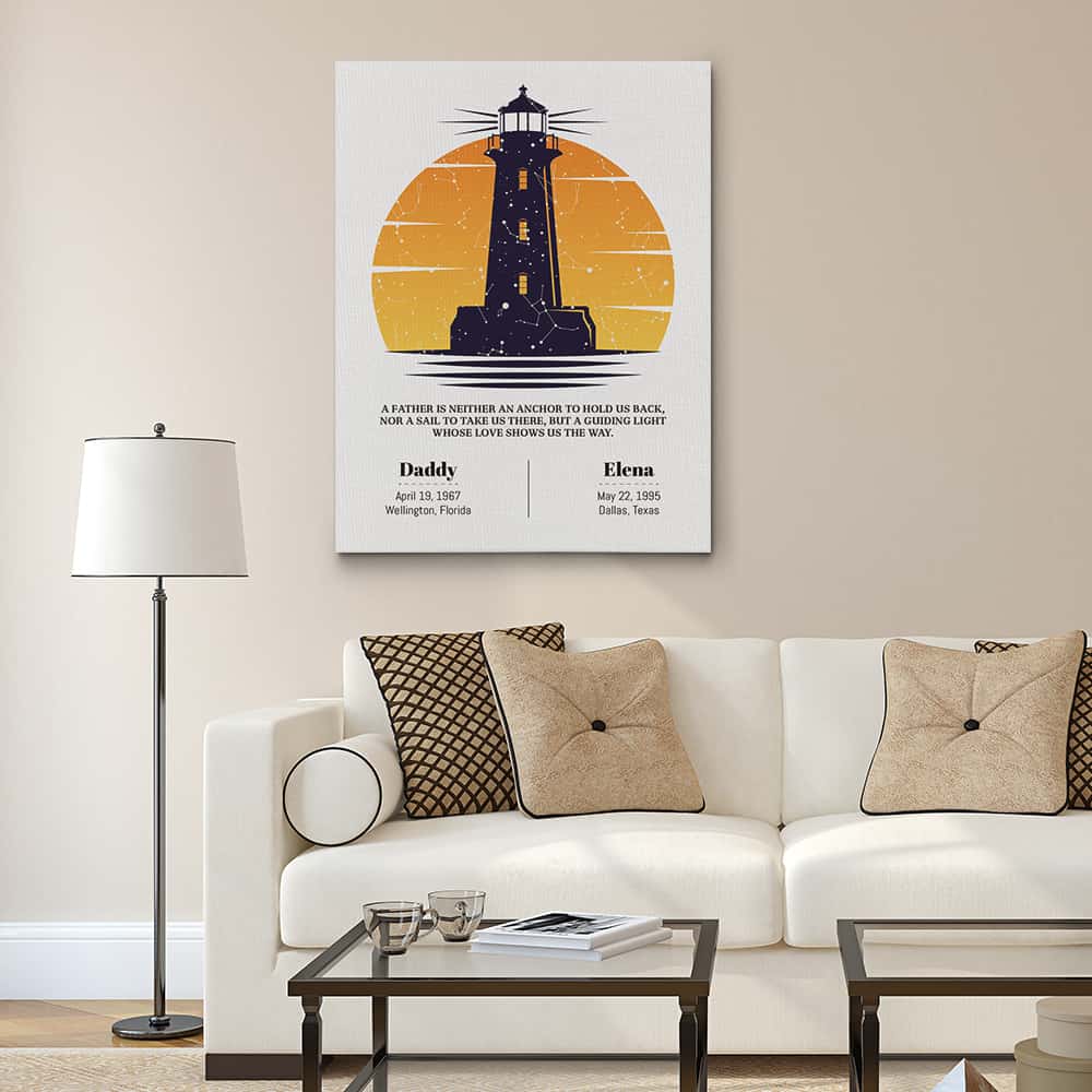 A Father Is Neither An Anchor To Hold Us Back Photo Collage Canvas Print
