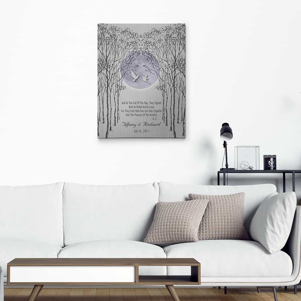 10th Anniversary Tin Full Moon Custom Canvas Print