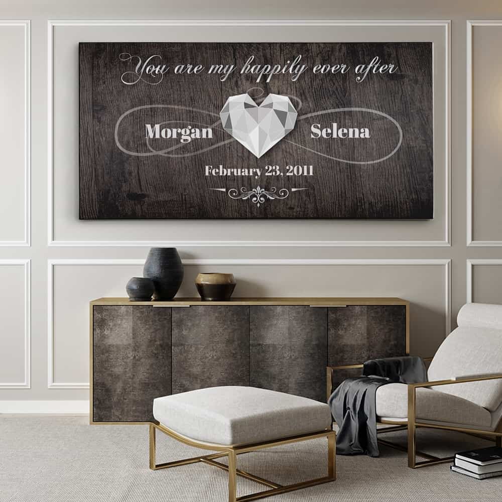 10-Year Anniversary ‘Happily Ever After’ Photo Collage Canvas