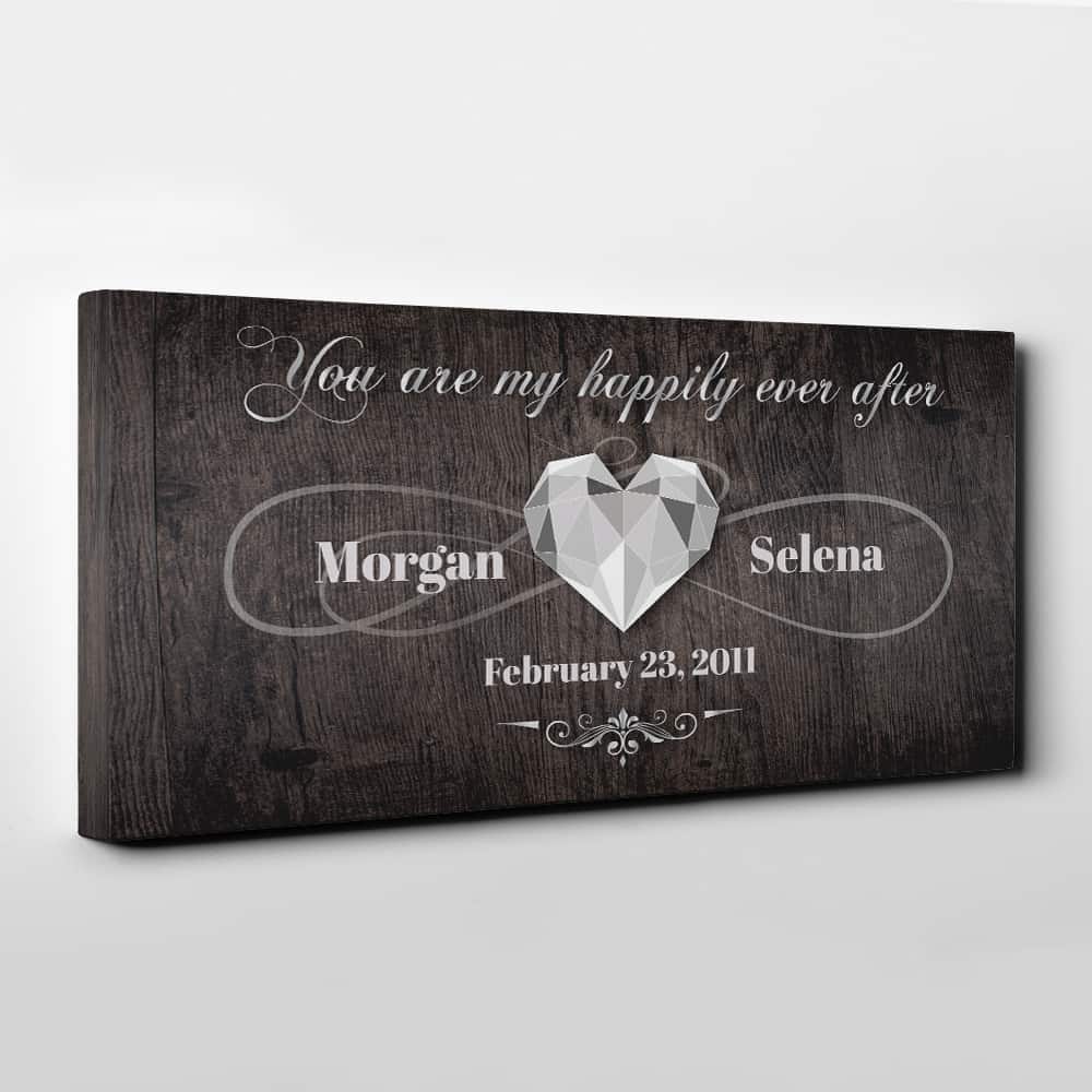 10-Year Anniversary ‘Happily Ever After’ Photo Collage Canvas