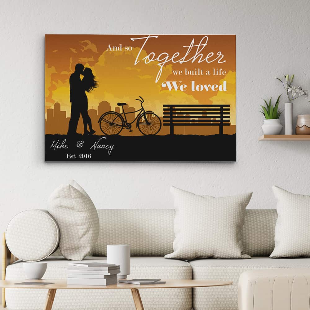 And So Together We Built A Life We Loved - 5th Anniversary Canvas Print