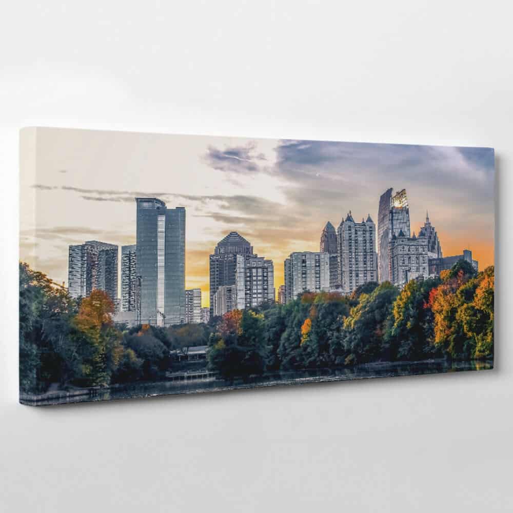 Atlanta, Georgia Skyline Canvas Wall Art – Collection B
