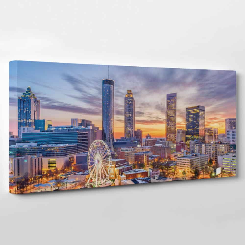 Atlanta, Georgia Skyline Canvas Wall Art – Collection B