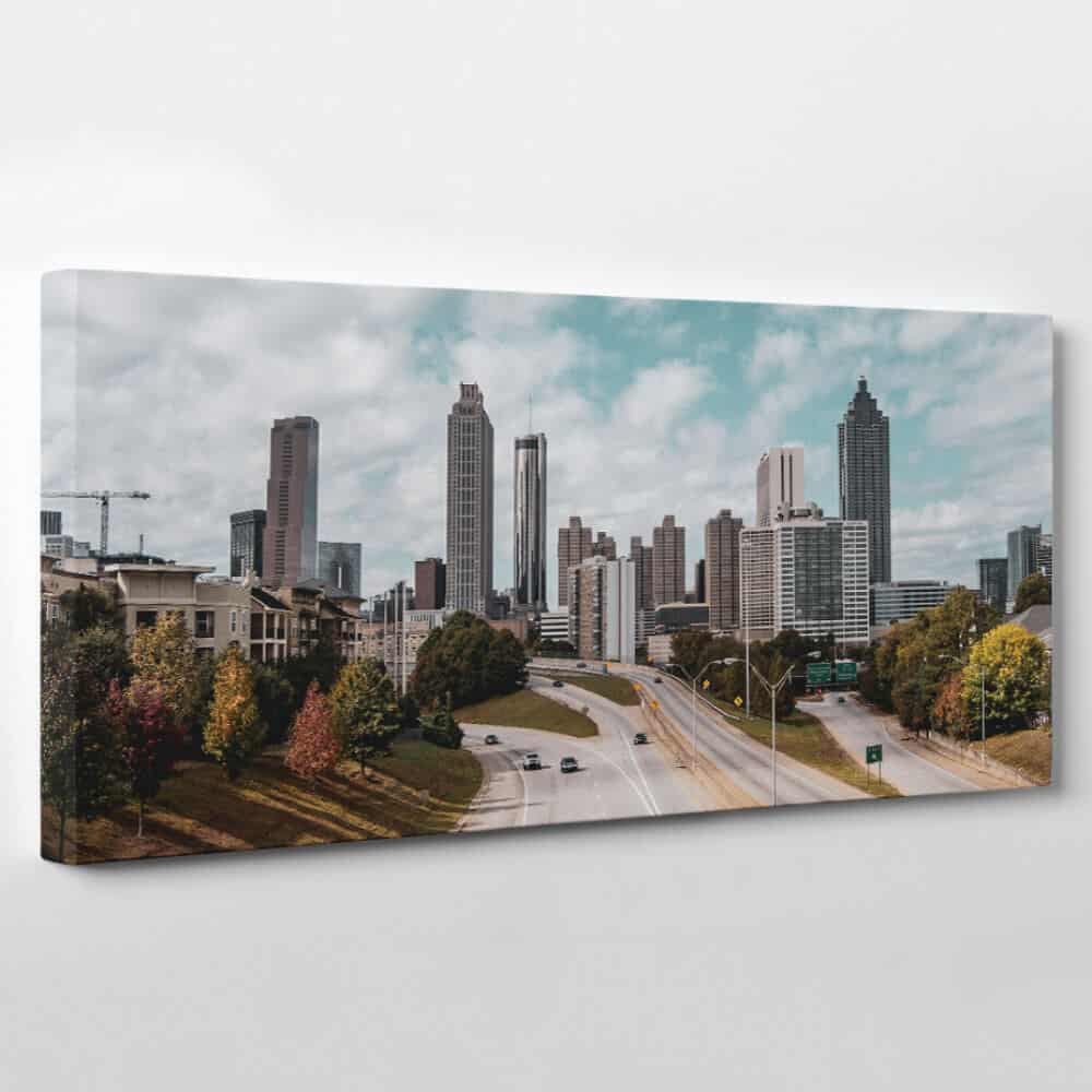 Atlanta, Georgia Skyline Canvas Wall Art – Collection B