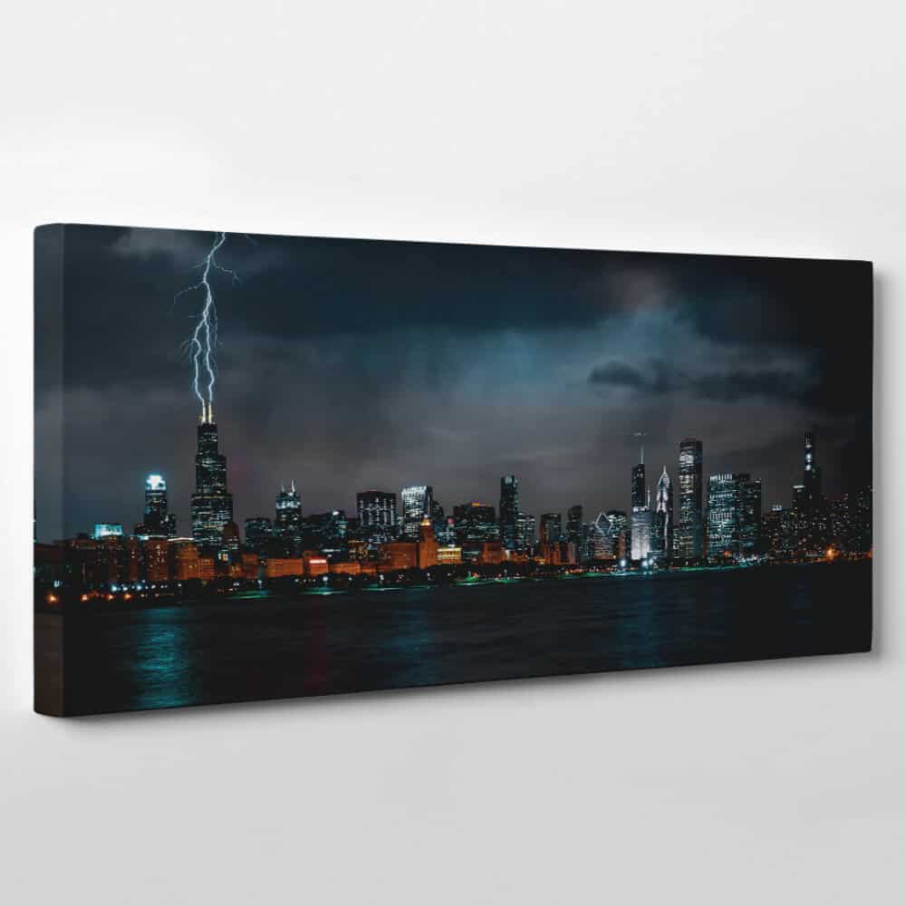 chicago illinois skyline canvas wall art