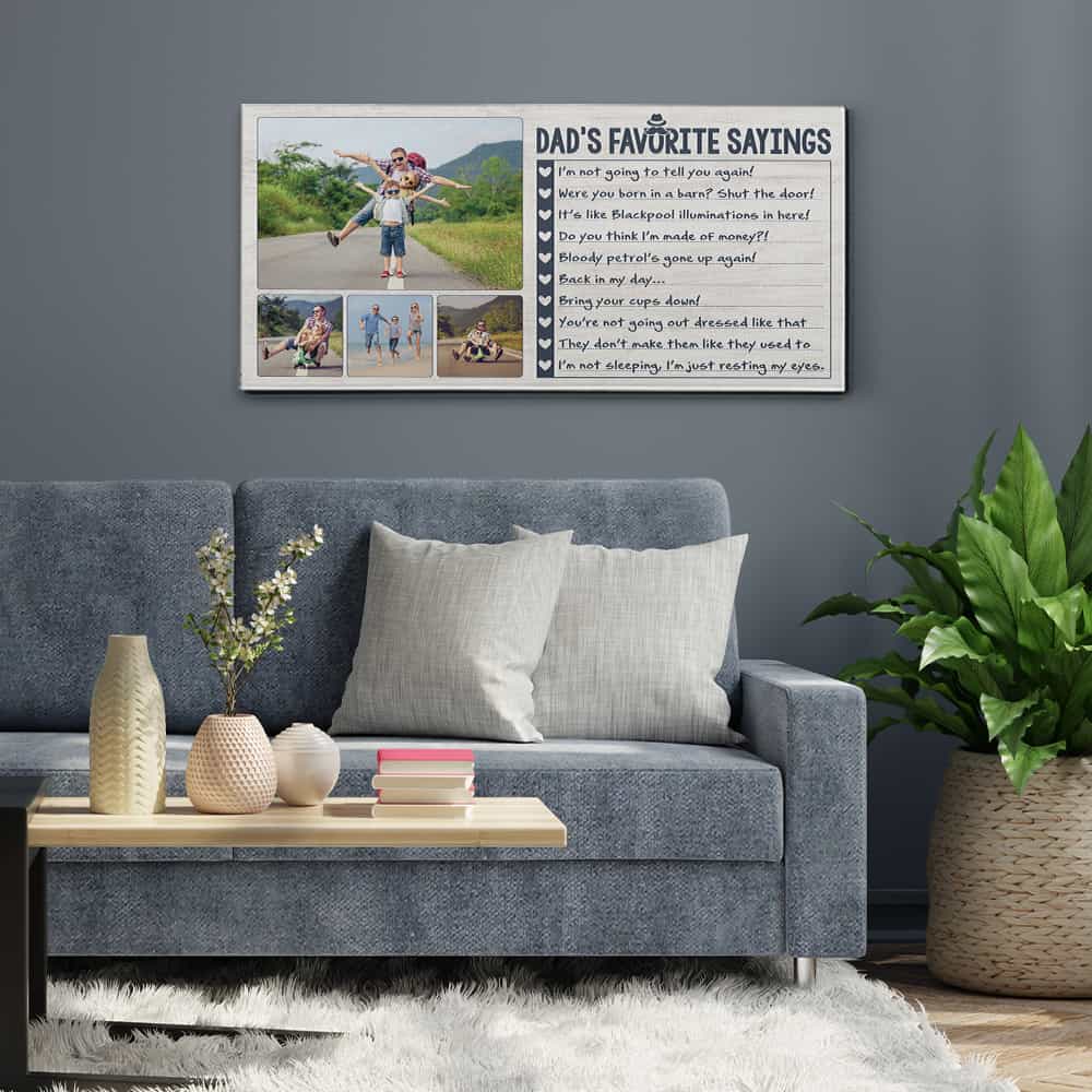 Dad‘s Favorite Sayings Photo Canvas Print
