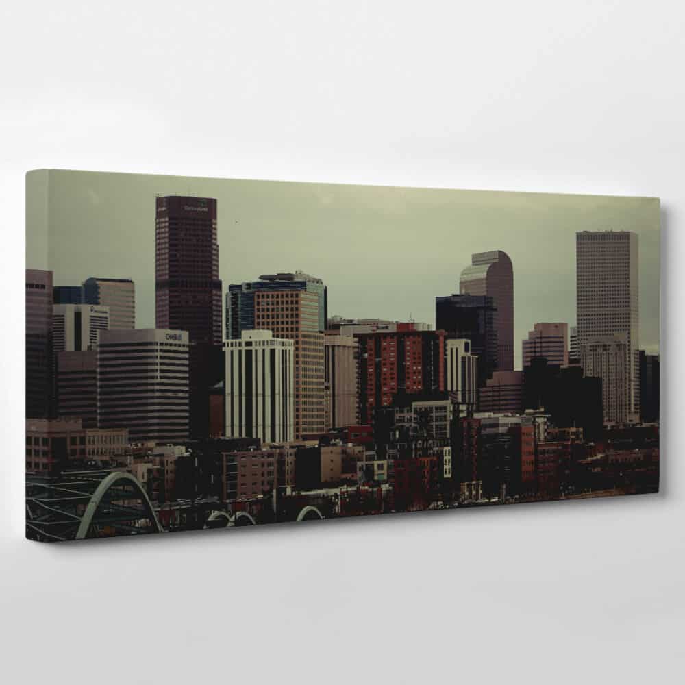 Denver, Colorado Skyline Canvas Wall Art - city skyscrapers