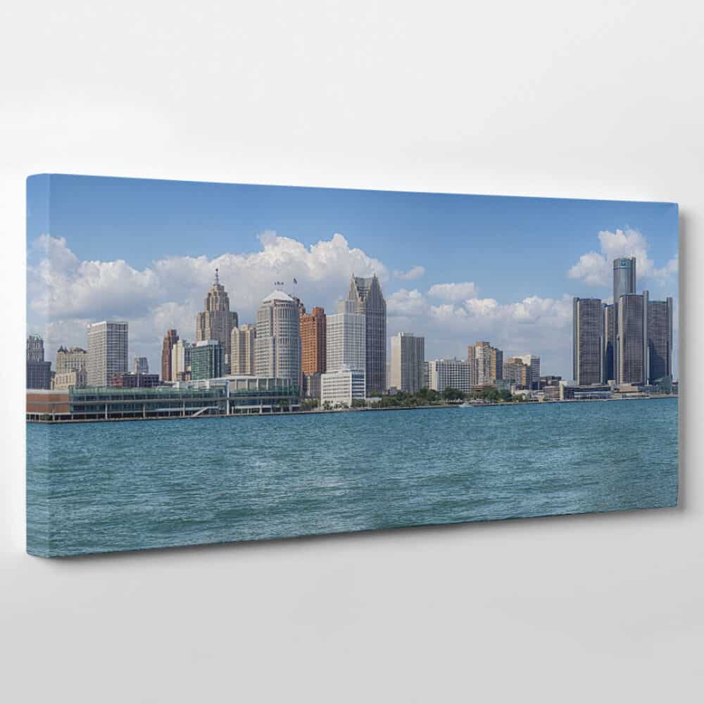 Detroit, Michigan Skyline Canvas Wall Art – Collection A