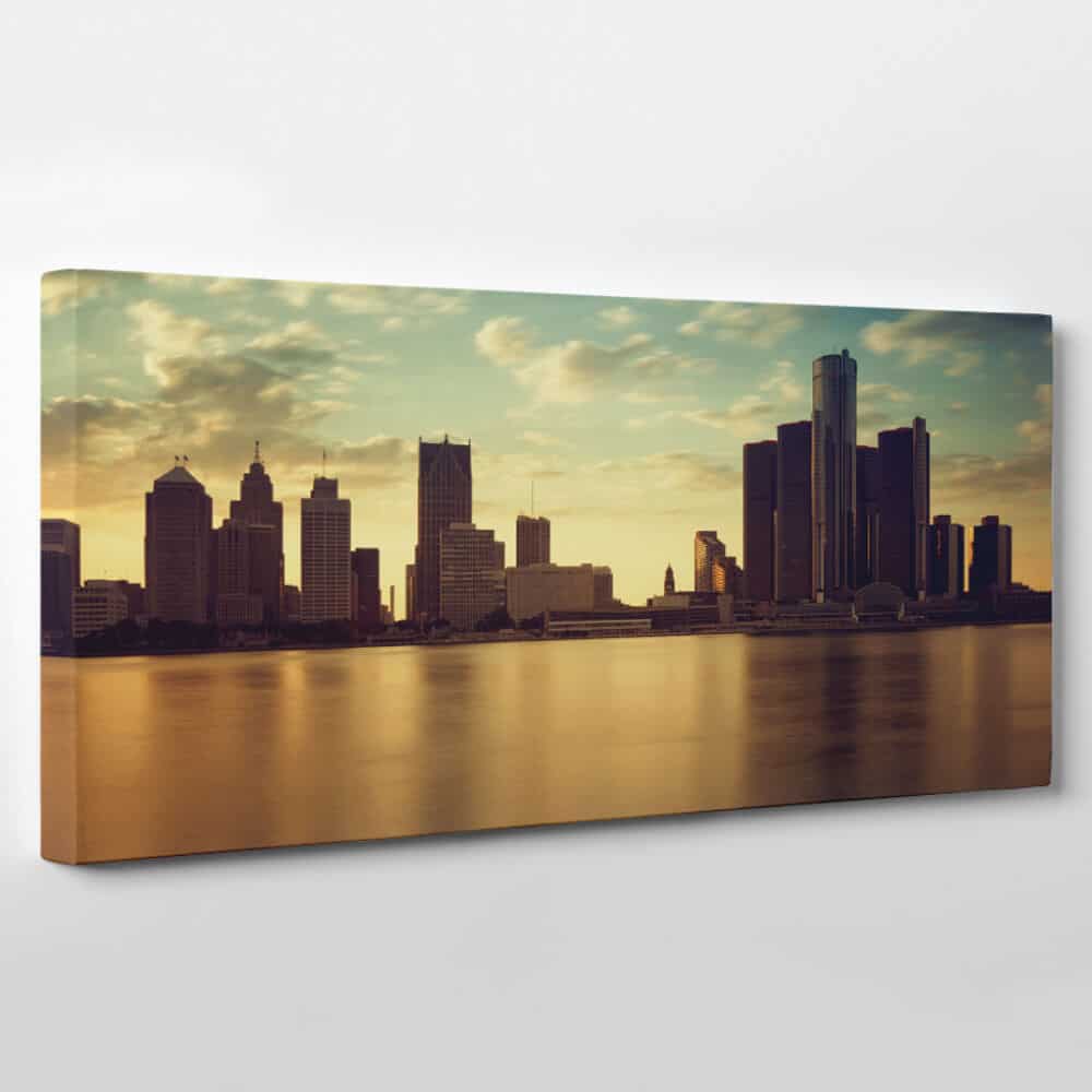 Detroit, Michigan Skyline Canvas Wall Art – Collection A