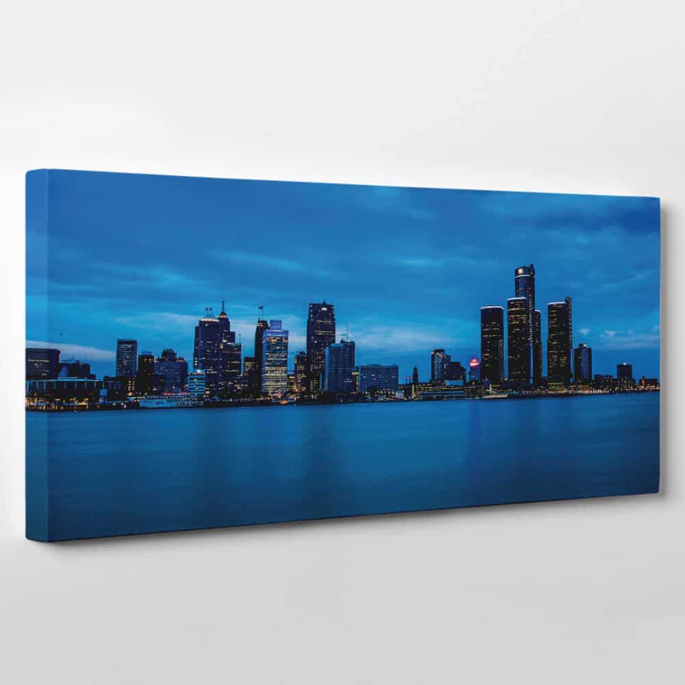 Detroit, Michigan Skyline Canvas Wall Art – Collection C