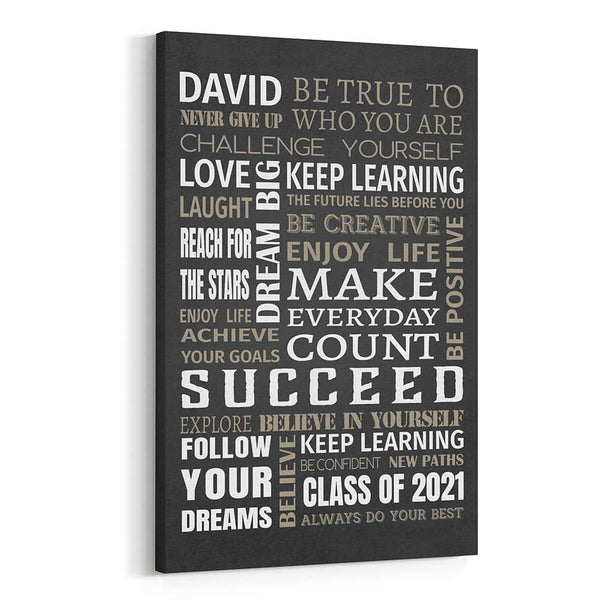 Dream Big Graduation Custom Canvas