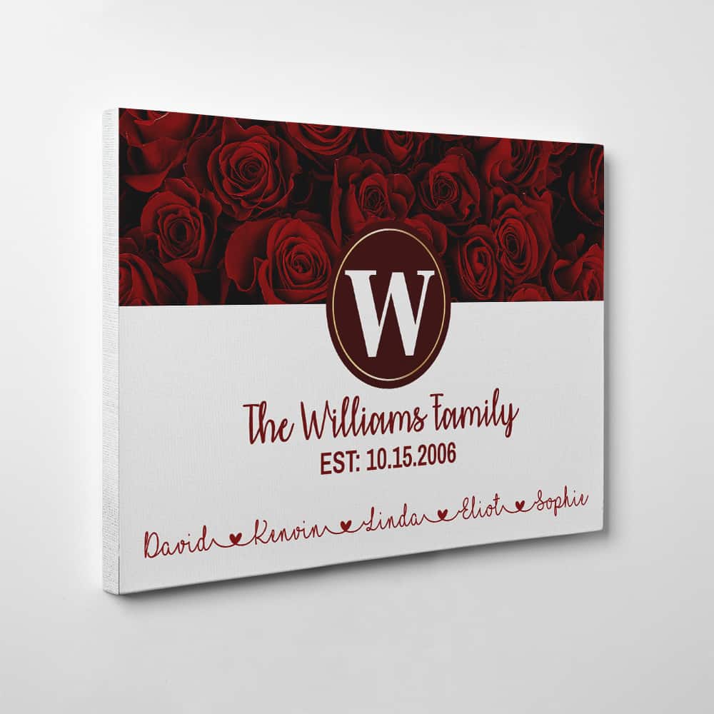Personalized Family Last Names Canvas Print
