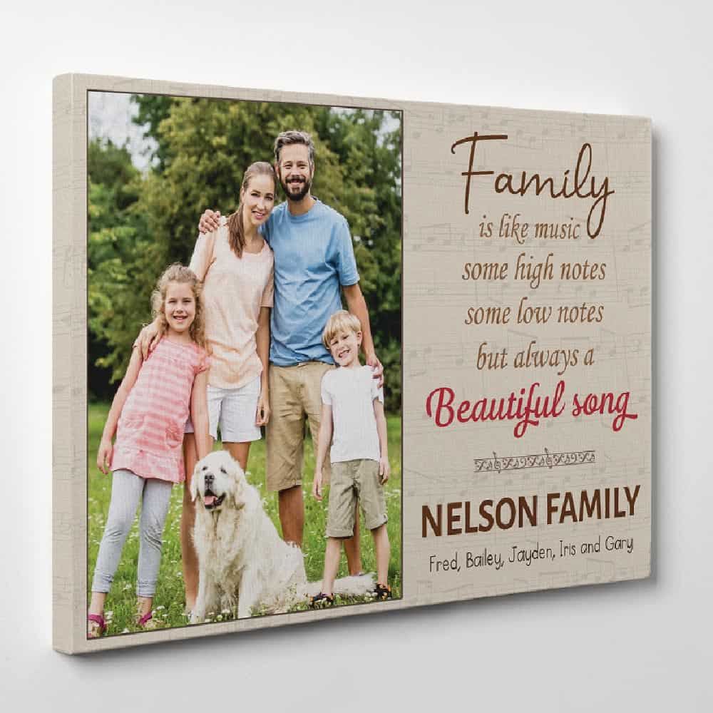 Family Is Like Music - Custom Photo Canvas Print