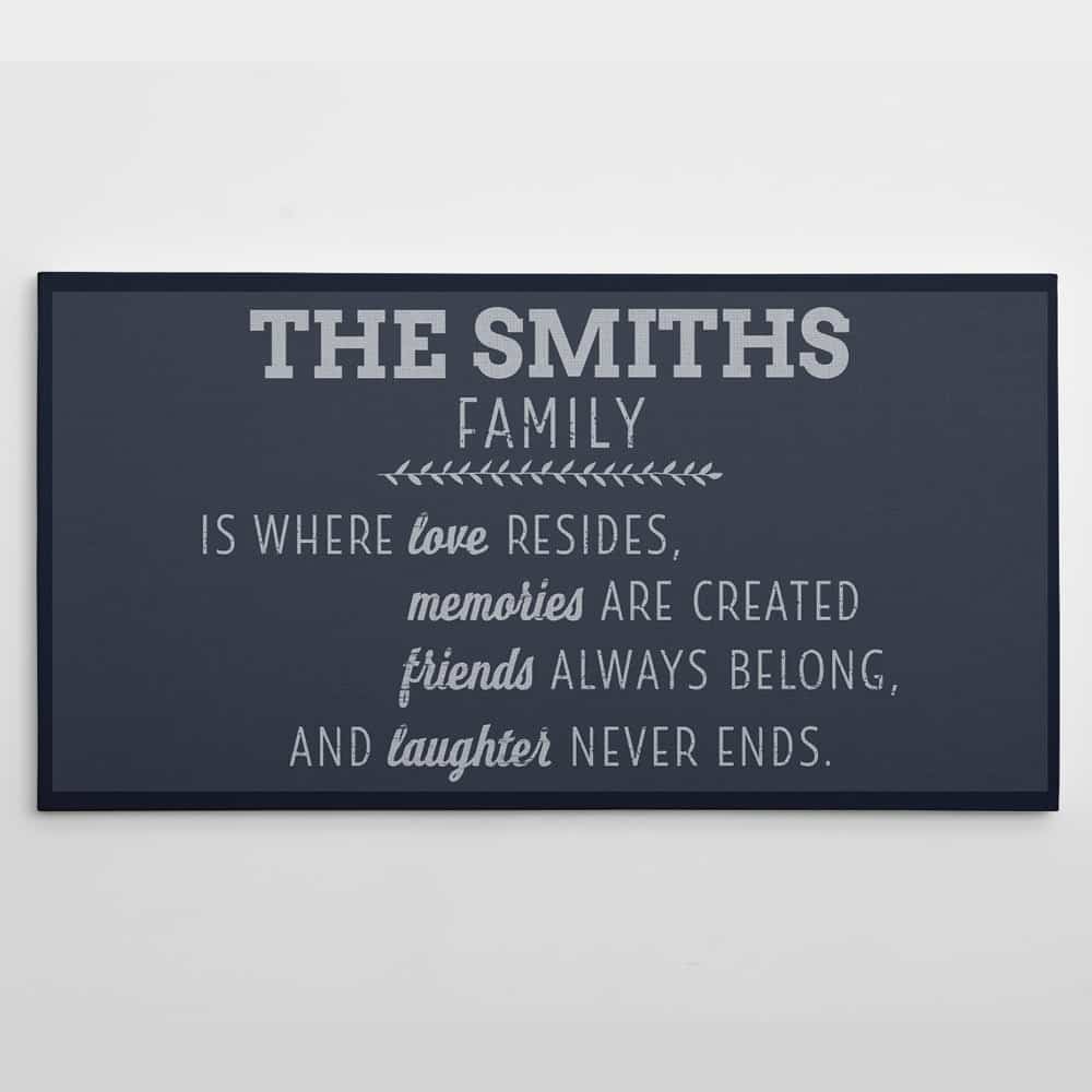 Family Is Where Love Resides Custom Canvas Print