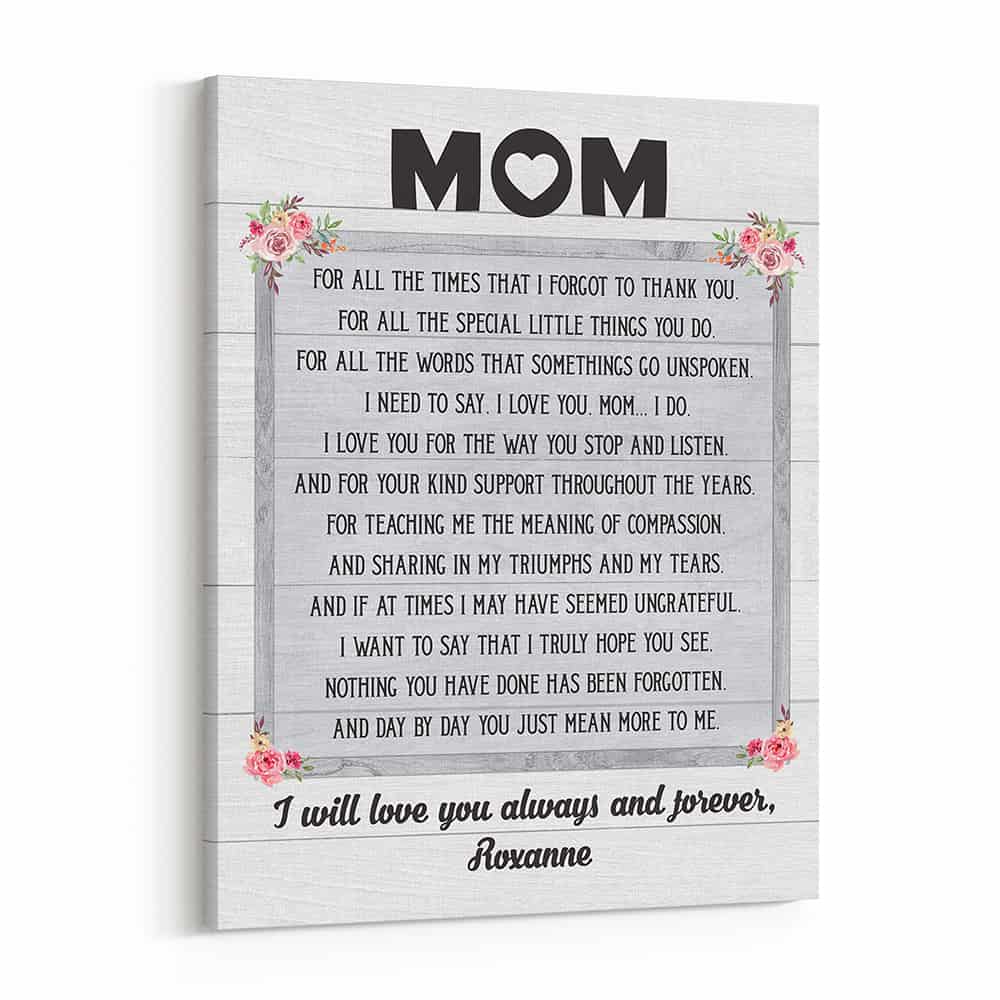 For All the Times That I Forgot to Thank You Canvas Print