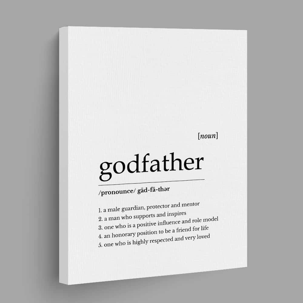 Godfather Definition Canvas Print