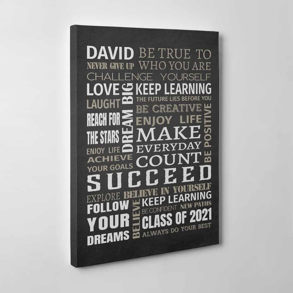 Graduation Custom Text Canvas Print