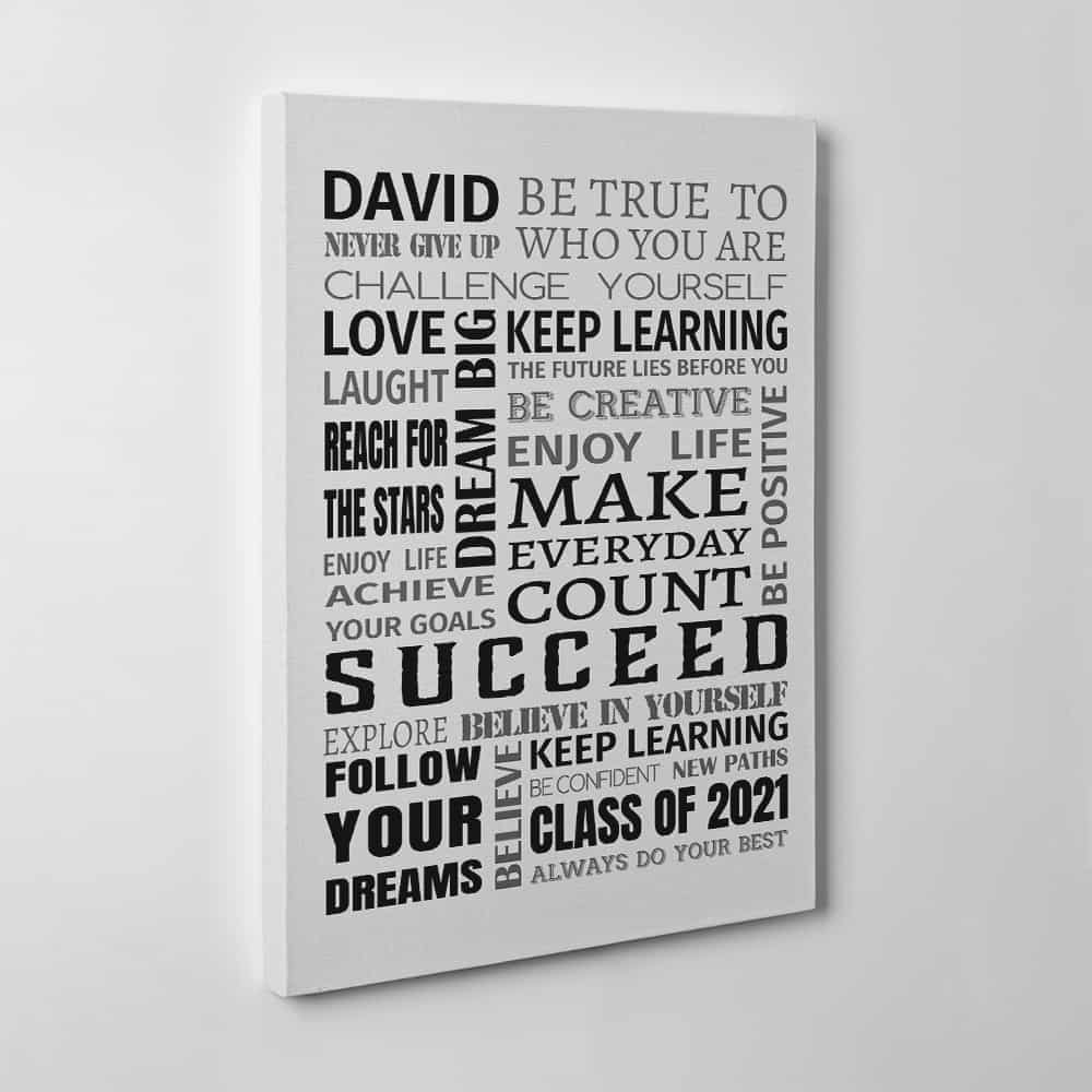 motivational art canvas for new graduate