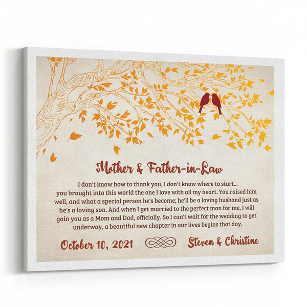 Groom’s Parents Custom Canvas Print