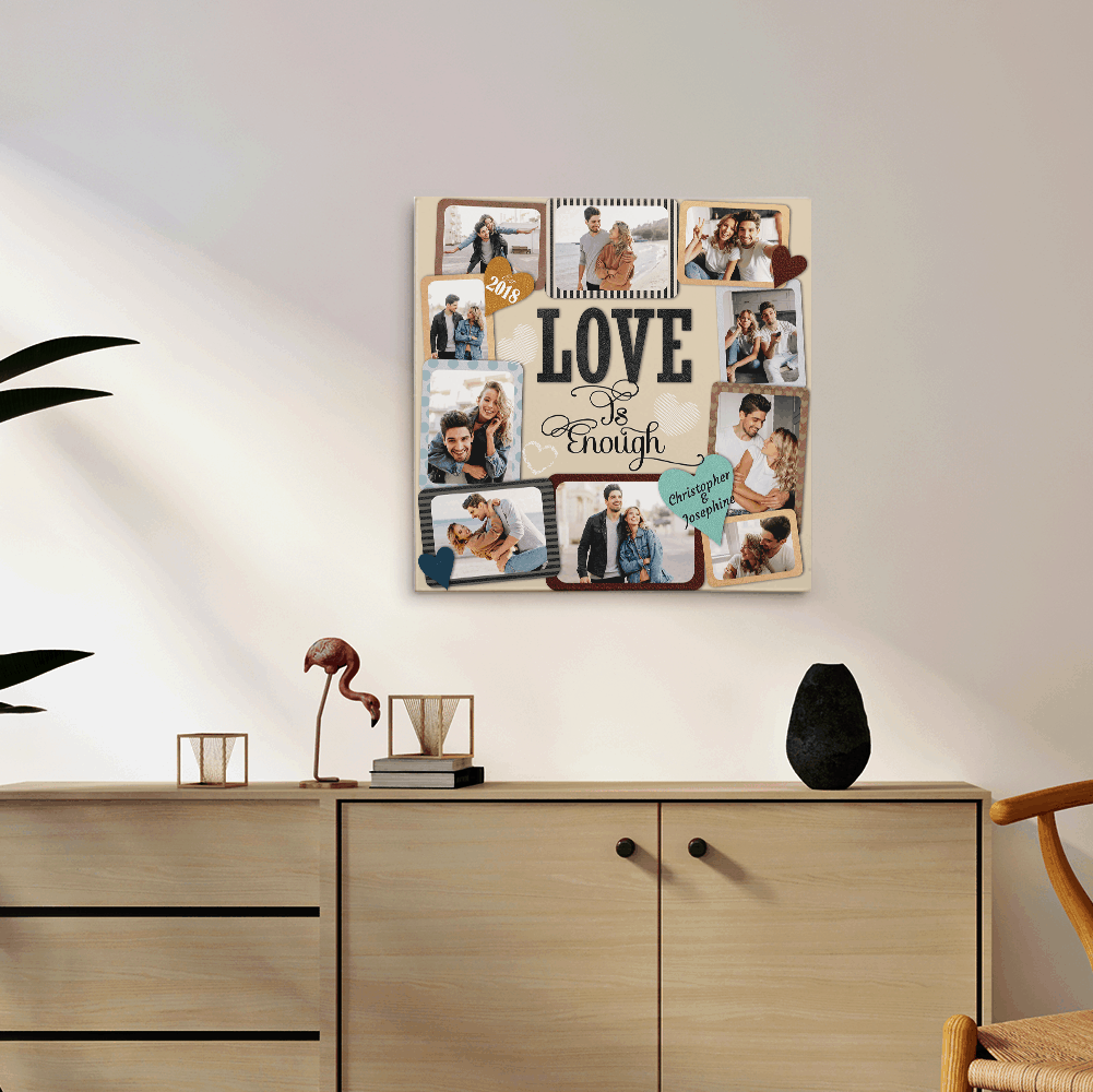 Love Is Enough Photo Collage Canvas Print