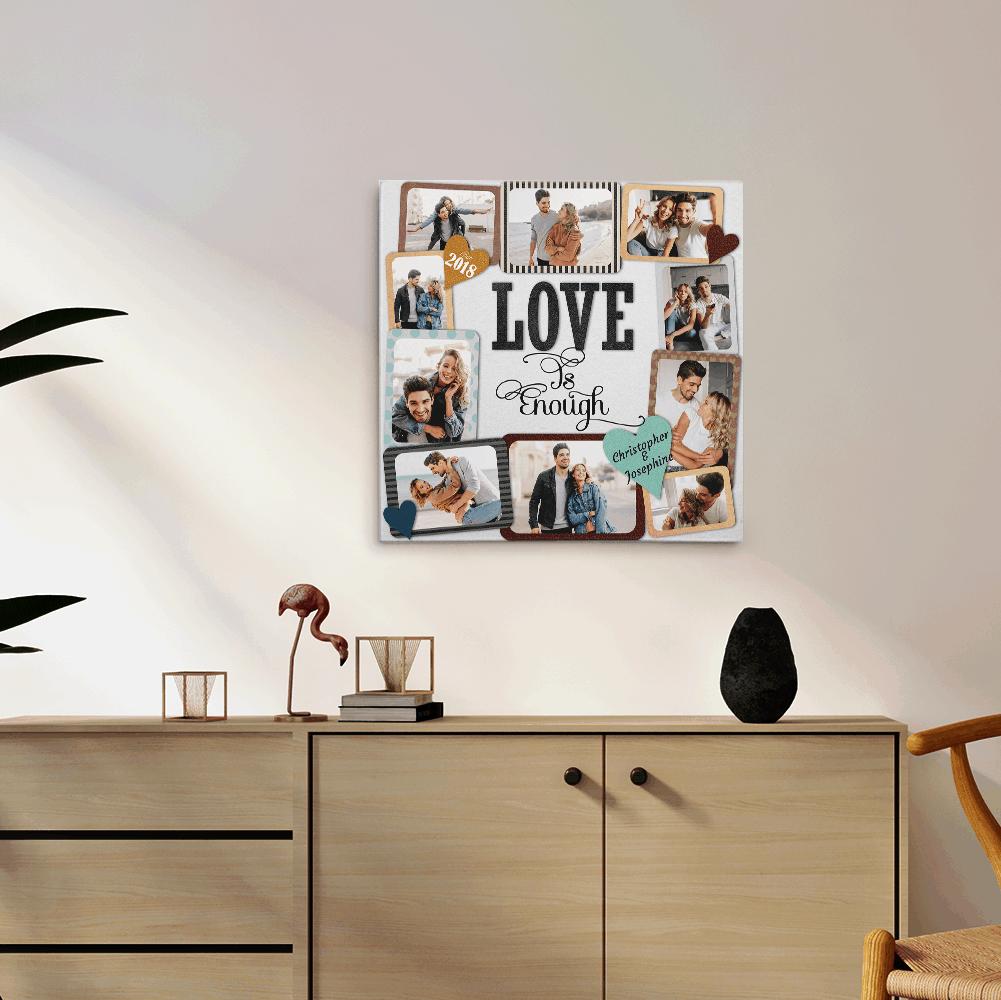 Love Is Enough Photo Collage Canvas Print