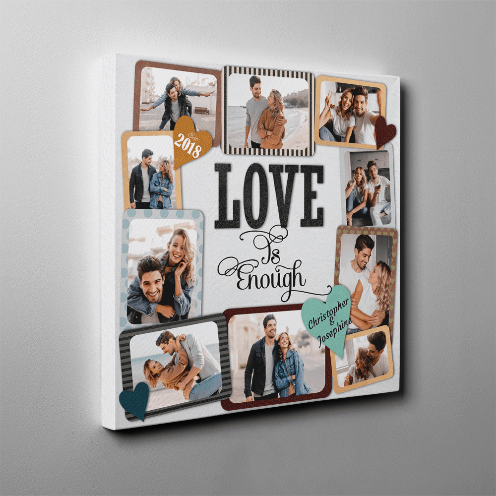 Love Is Enough Photo Collage Canvas Print