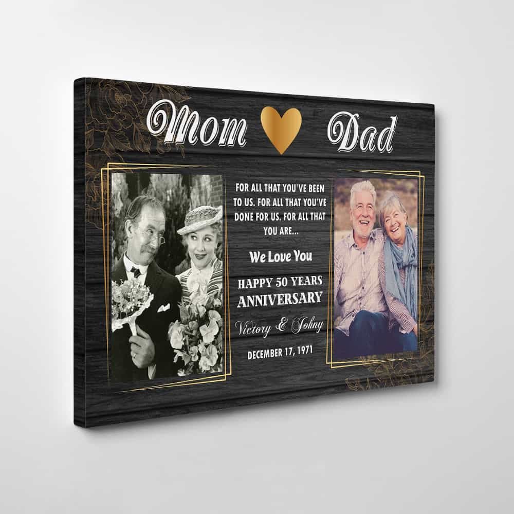 For All That You Are 50th Anniversary Custom Canvas Print