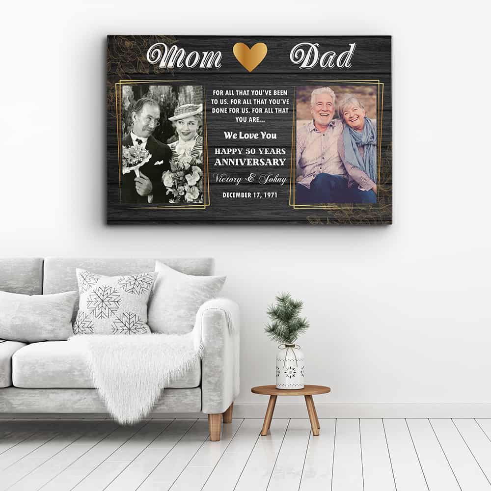 For All That You Are 50th Anniversary Custom Canvas Print