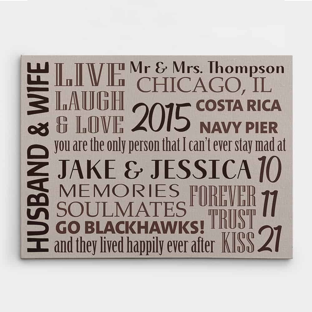 Husband and Wife Canvas Print