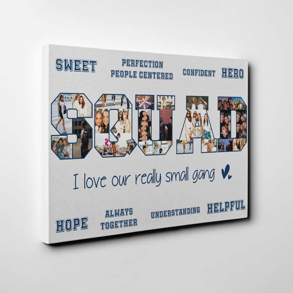 I Love Our Really Small Gang Photo Collage Canvas Print