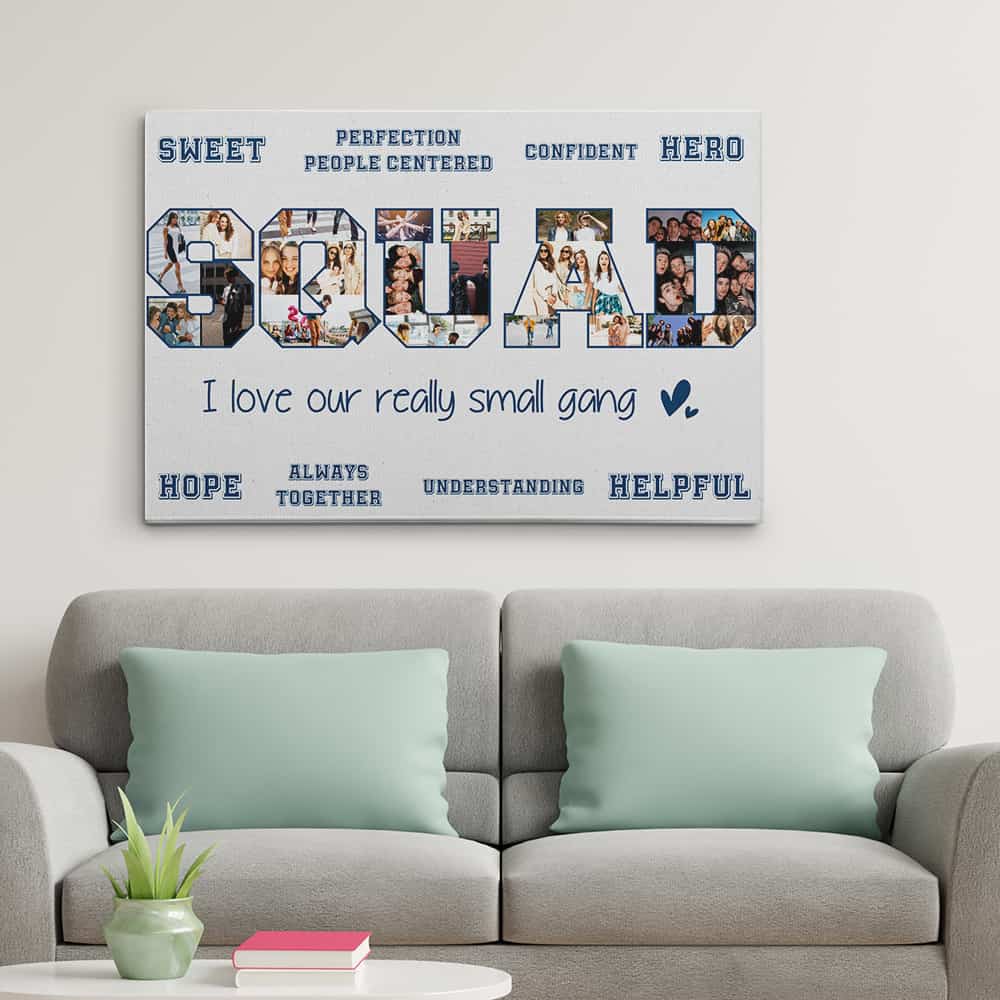 I Love Our Really Small Gang Photo Collage Canvas Print