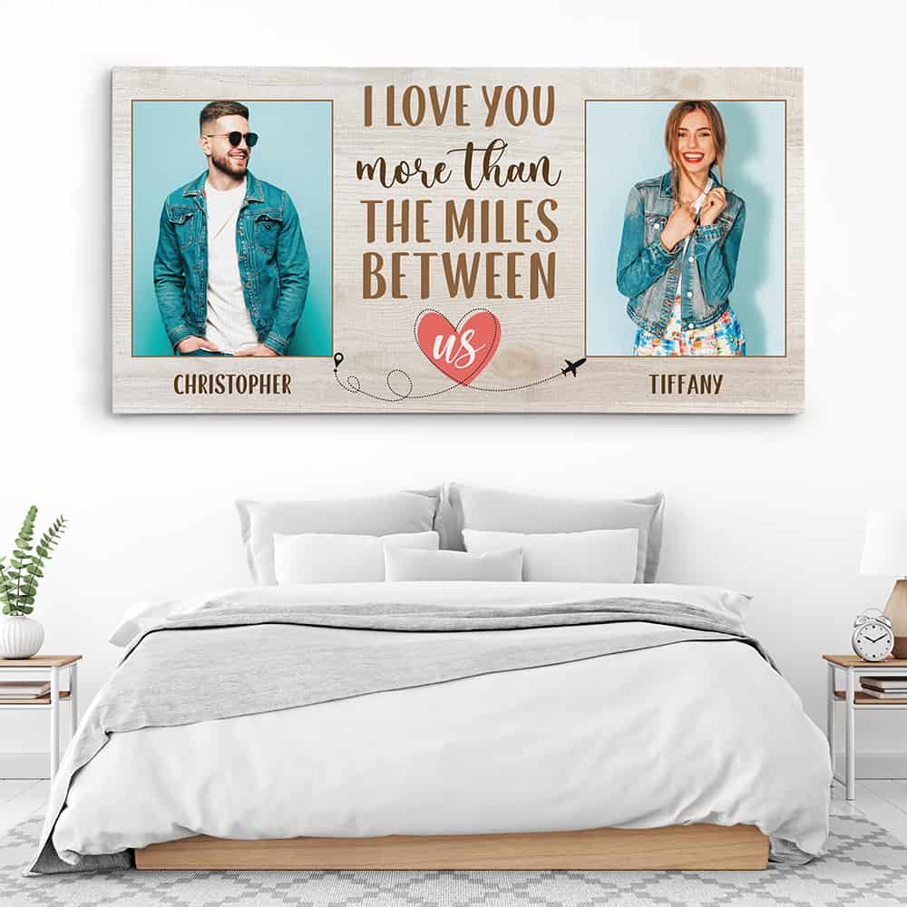 decor bedroom with canvas print