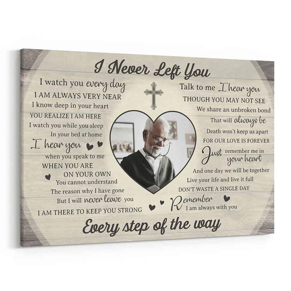 I Never Left You Canvas – Personalized Memorial with Picture