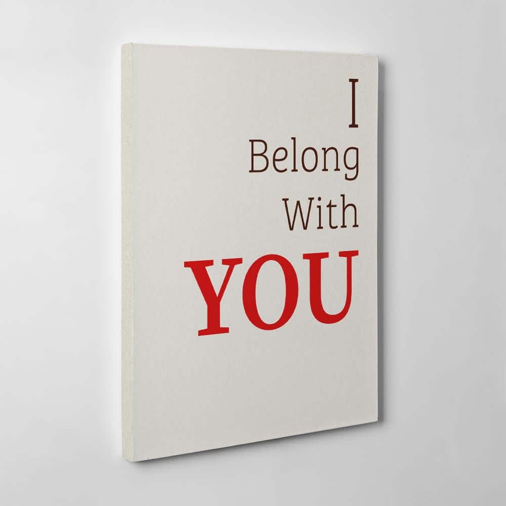 I belong with you canvas print