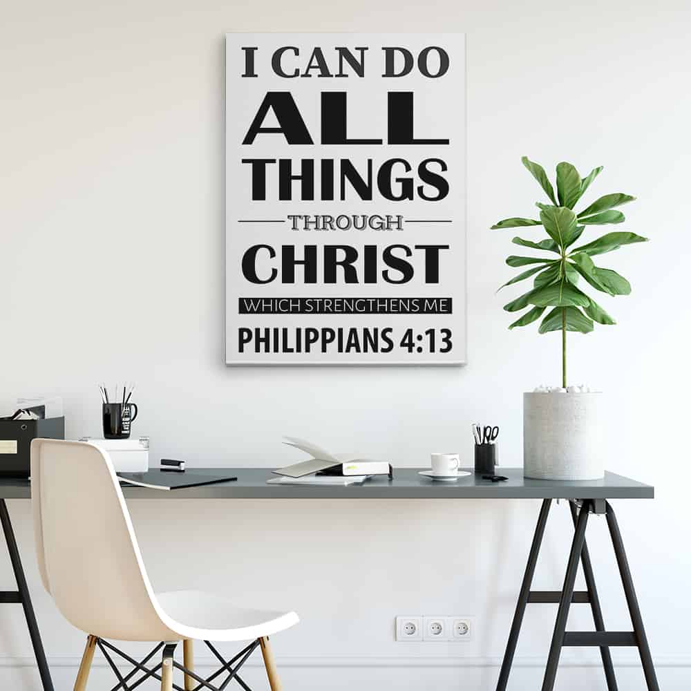 I Can Do All Things Through Christ Which Strengtheneth Me Christian Canvas Print