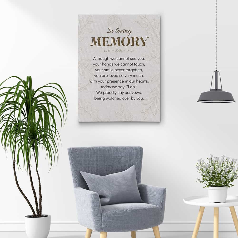 In Loving Memory For Wedding Canvas Print