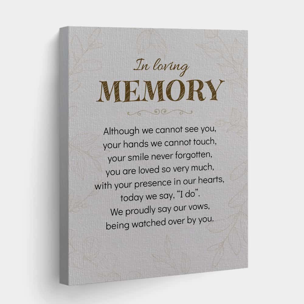 In Loving Memory For Wedding Canvas Print