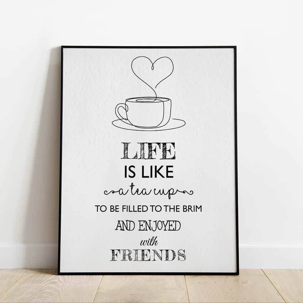Life Is Like A Tea Cup Canvas Print