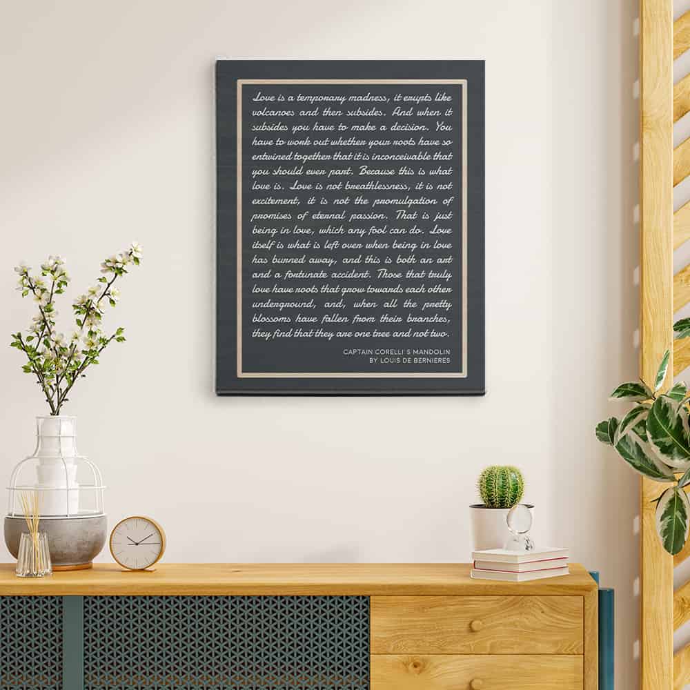 Love Is A Temporary Madness Canvas Print