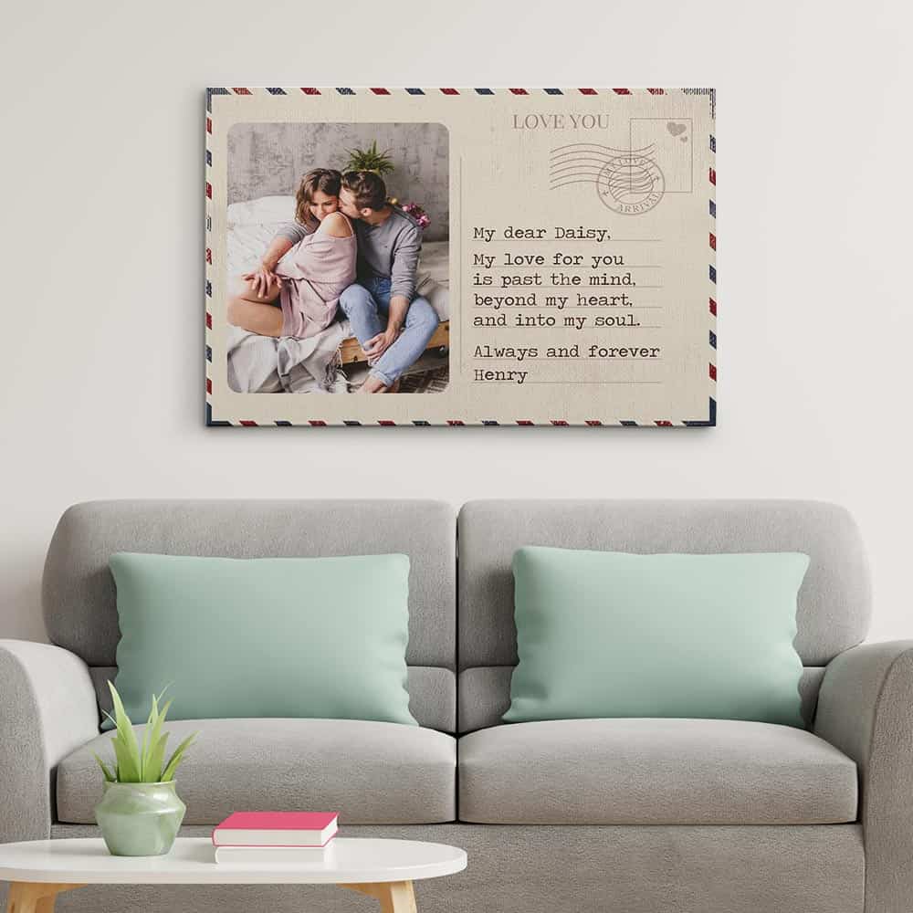 Love You Letter Photo Canvas Print