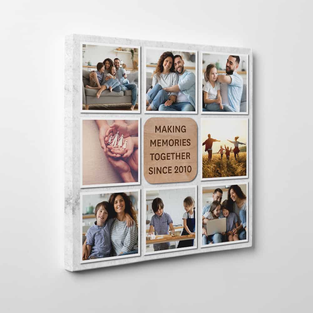 Making Memories Together Custom Photo Collage Canvas Print