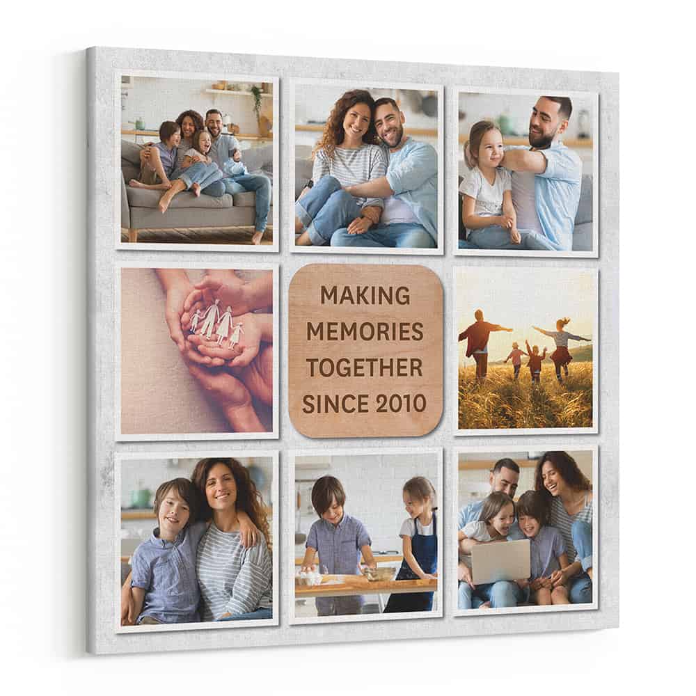 Making Memories Together Custom Photo Collage Canvas Print