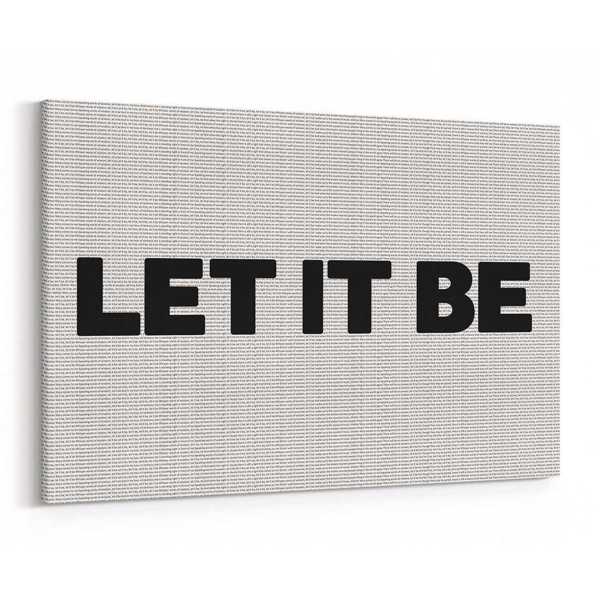 Song Lyrics All Over Print Canvas