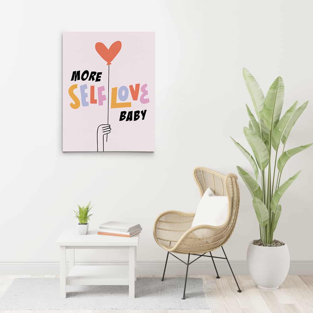 More Self Love Baby Canvas Wall Art